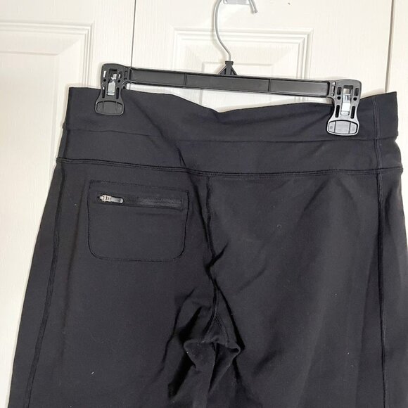 Lululemon Y2K Black Wide Leg Criss Cross Yoga Stretch Crop Capri Workout Pants - Picture 9 of 9